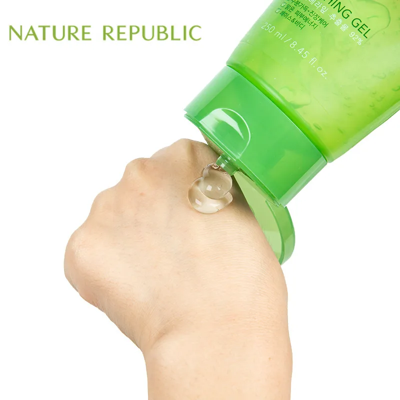 Природа Республика 250 мл успокаивающий влага алоэ вера 92% Корея Косметика лечение