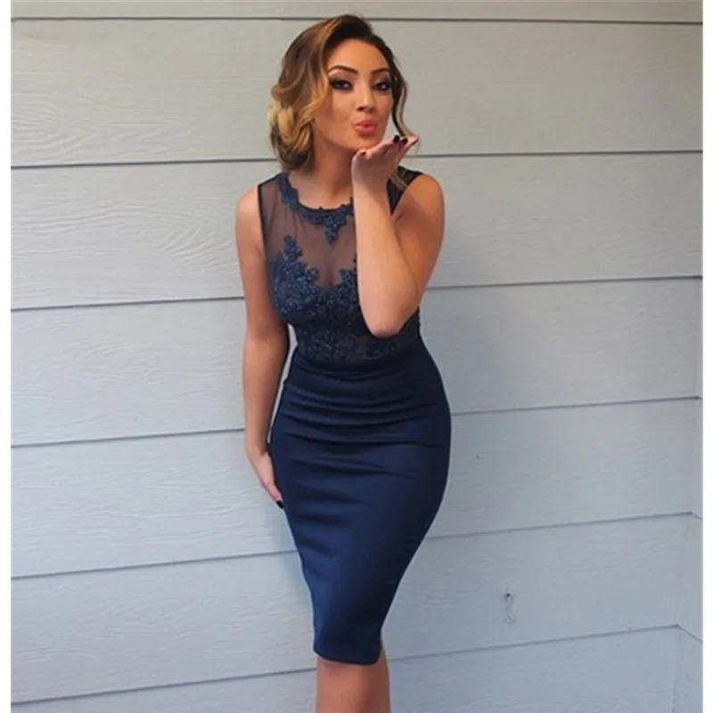 

Женское сексуальное Бандажное облегающее однотонное ажурное кружевное платье без рукавов вечерние коктейльные приталенные мини-платья с ...
