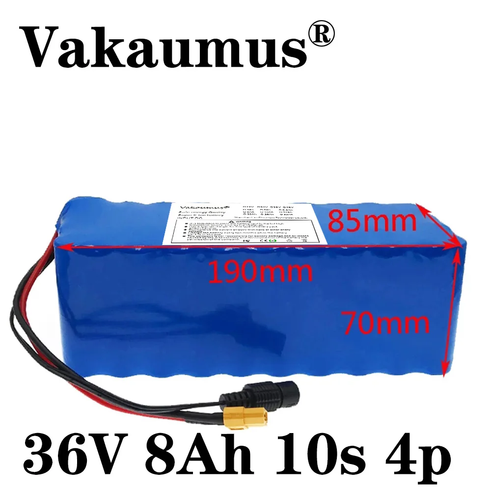 

18650,36V 8000mAh,Electric Bicycle Lithium Battery Pack,10s 4p,Suitable For 250W,350W,500W,Scooters,15A BMS,Large Capacity,