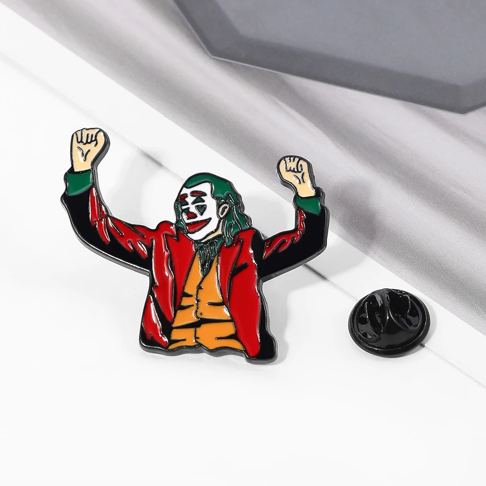 DC Clown Terrorist Joker Horror Brooch Enamel Lapel Fashion Pin Jackets Collar Pocket Badge Jewelry For Man Women Accessories | Украшения и