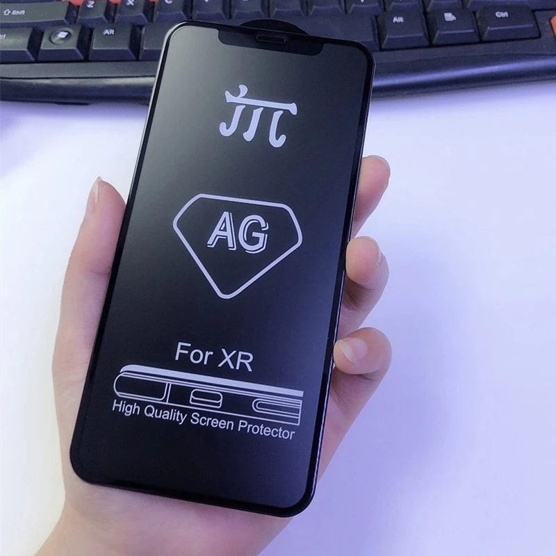 

25 PCS High Quality Bright Edge AG Tempered Glass Film Anti-Fingerprint For iPhone 11 Pro XS Max XR 6/7/8 Plus iPhone 12