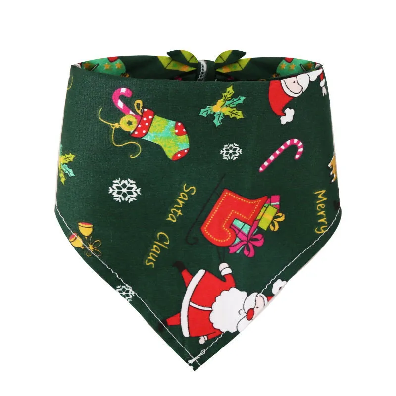 

New Cotton Cat Triangle Scarf Lovely Printed Pet Christmas Saliva Towel Dog Accessories Bib Puppy Pet Decorstion Supplies