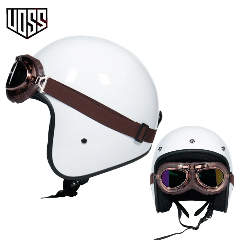 VOSS мотоциклетный шлем в стиле ретро 3/4 capacete винтажные мото rcycle половина DOT