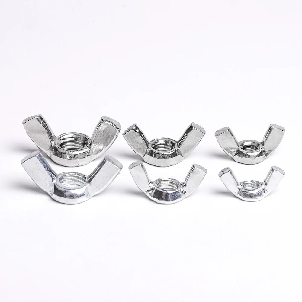 304 Stainless Steel Butterfly Wing Nut M3 M4 M5 M6 M8 M10 M12 1/2/5/10 Pcs Metric Threaded Zinc Plated Wingnut Ram Screw Nuts |