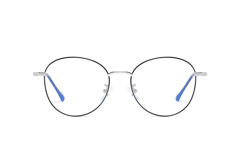 VANLOOK Computer Glasses Round Anti Blue Ray Light Blocking Fashion Metal Eyeglasses Frame Men Women Clear Lens Anti Radiation