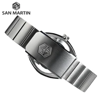 san martin bracelet high quality 316l solid stainless steel watch parts two links flat ends 20mm brushed clasp universal strap