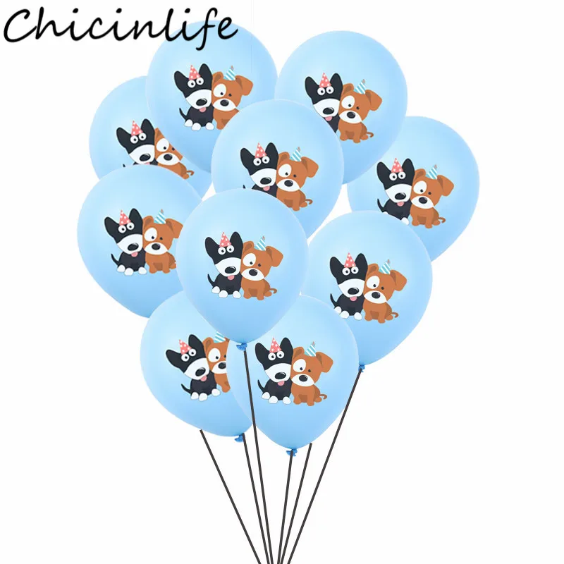 Chicinlife 10 шт. 12-дюймовые Мультяшные собаки латексные воздушные шары украшение на