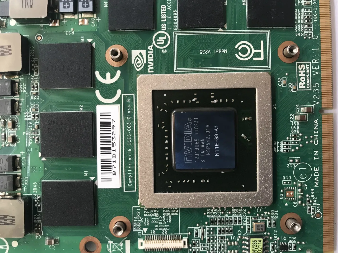GTX 460M GTX460M CN-0479NV N11E-GS-A1 DDR5 1,5 ГБ VGA Видеокарта GTX 260M GTX285M для dell M15X M17X M18X