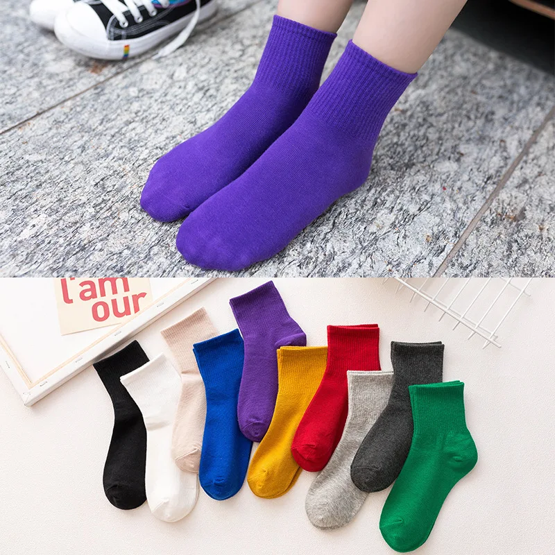GREENYU/новая модель хлопковые однотонные женские толстые носки зимние теплые
