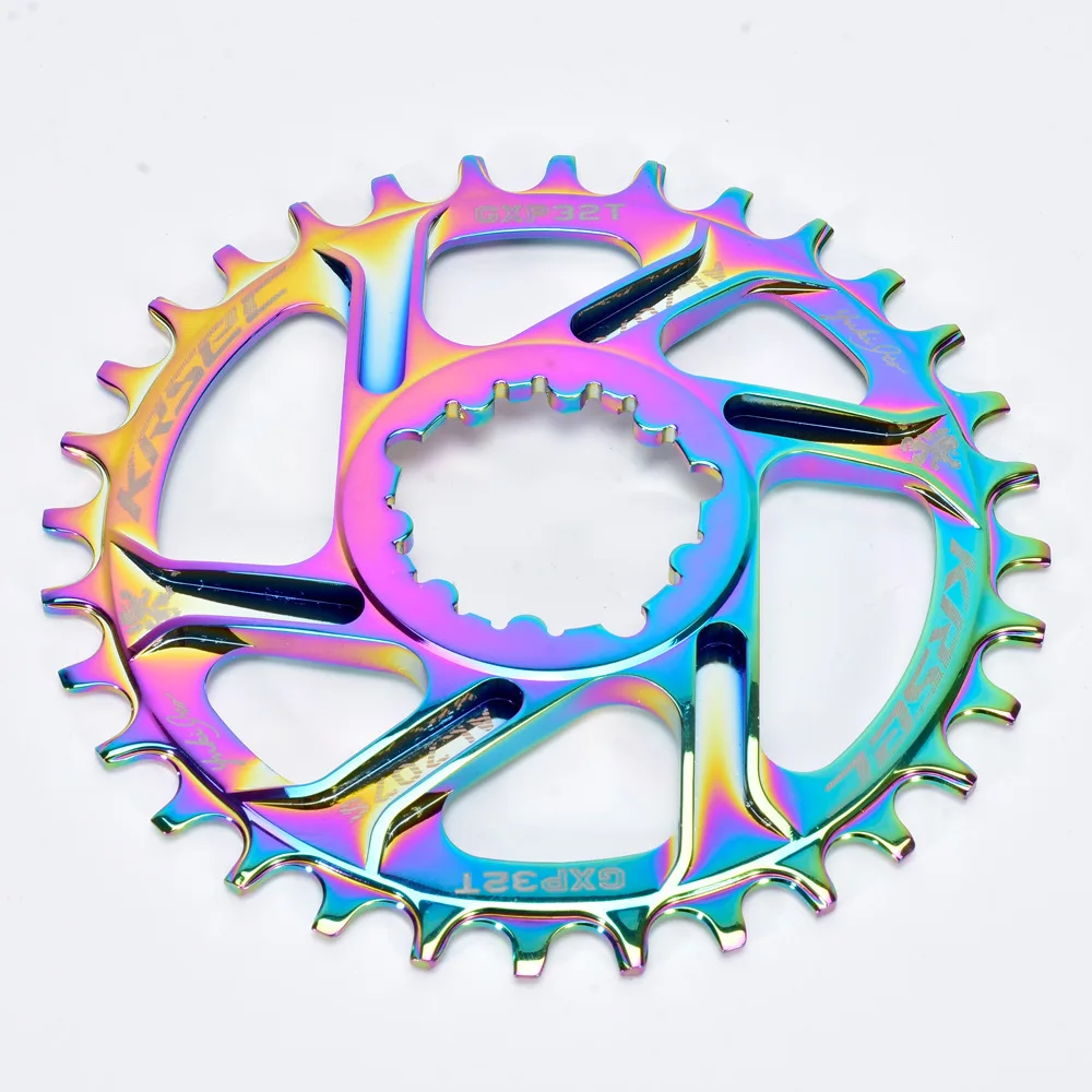 Велосипедная Звездочка GXP 6 MTB алюминиевая Радужная цветная для дорожного