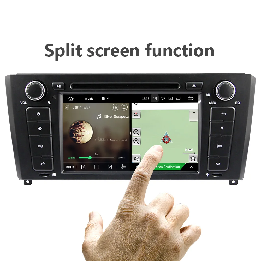 Автомагнитола Eunavi 1 Din Android 9 мультимедийный DVD плеер для серии BMW E81 E82 2004 2012 4 ГБ 64