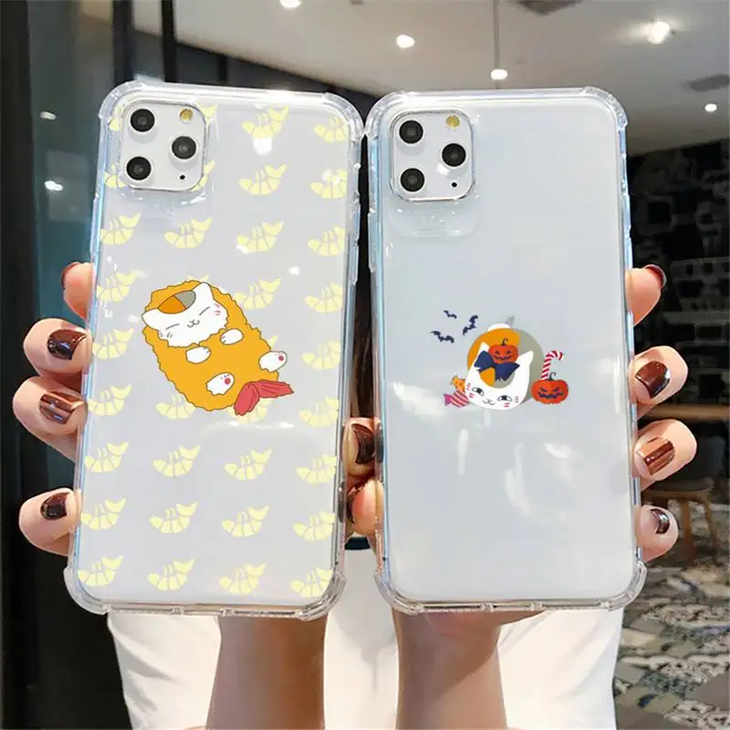 

natsume yuujinchou Nyanko Sensei cat Phone Case For iphone 13 X XS MAX 6 6s 7 7plus 8 8Plus 5 5S SE 2020 XR 11 11pro max Clear