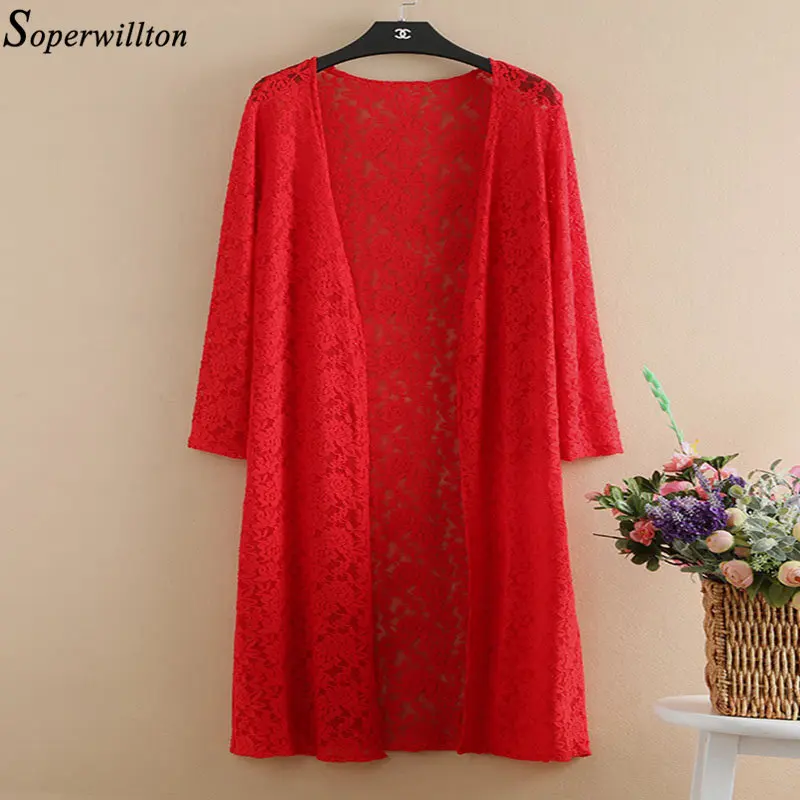 Лето 2019 кимоно кардиган белый черный кружевная Солнцезащитная блуза Женская