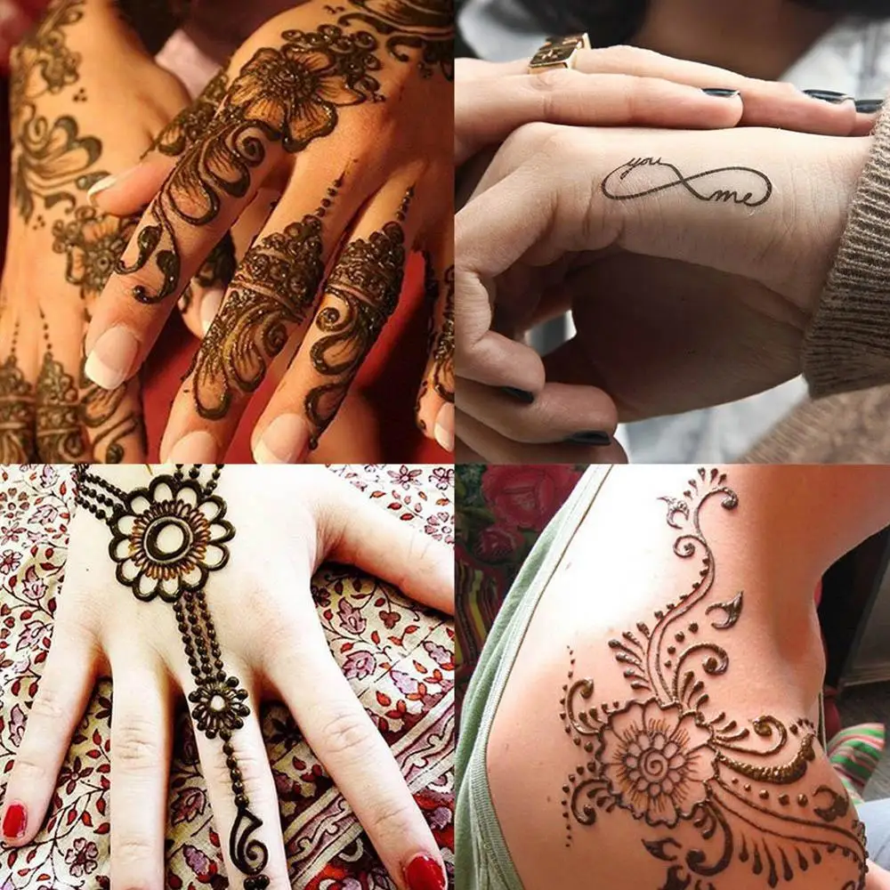 25 г Mehndi краска для тела черная хна конусы индийская Хна тату паста Временной