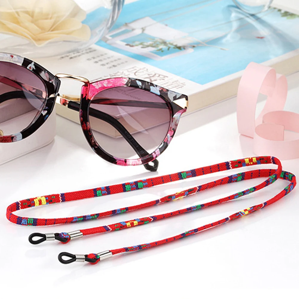 

Practical Eyeglass Sunglasses Cotton Neck String Cord Retainer Strap Eyewear Lanyard Holder High-End Ethnic Rope Glasses Chain