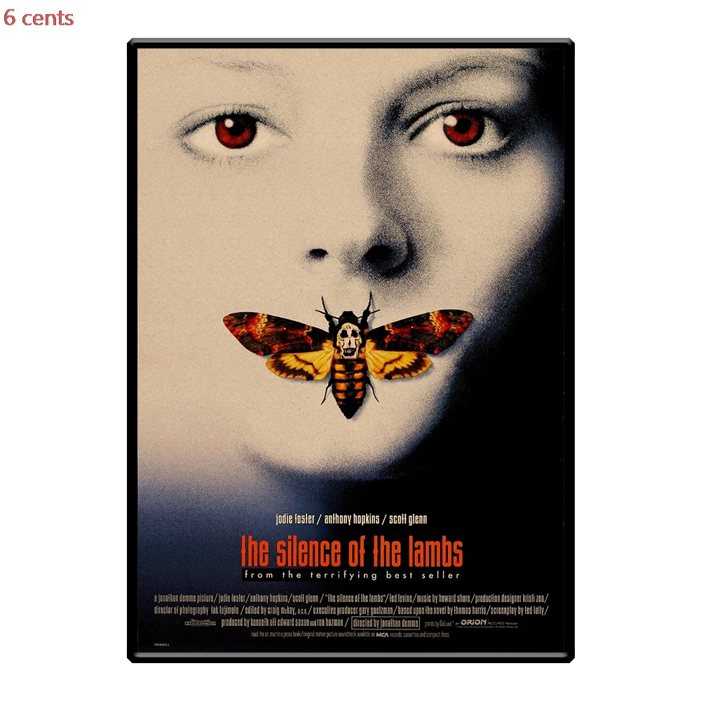 

Classic horror movie silent lamb / movie poster classic retro kraft paper poster retro poster bedroom decorative painting