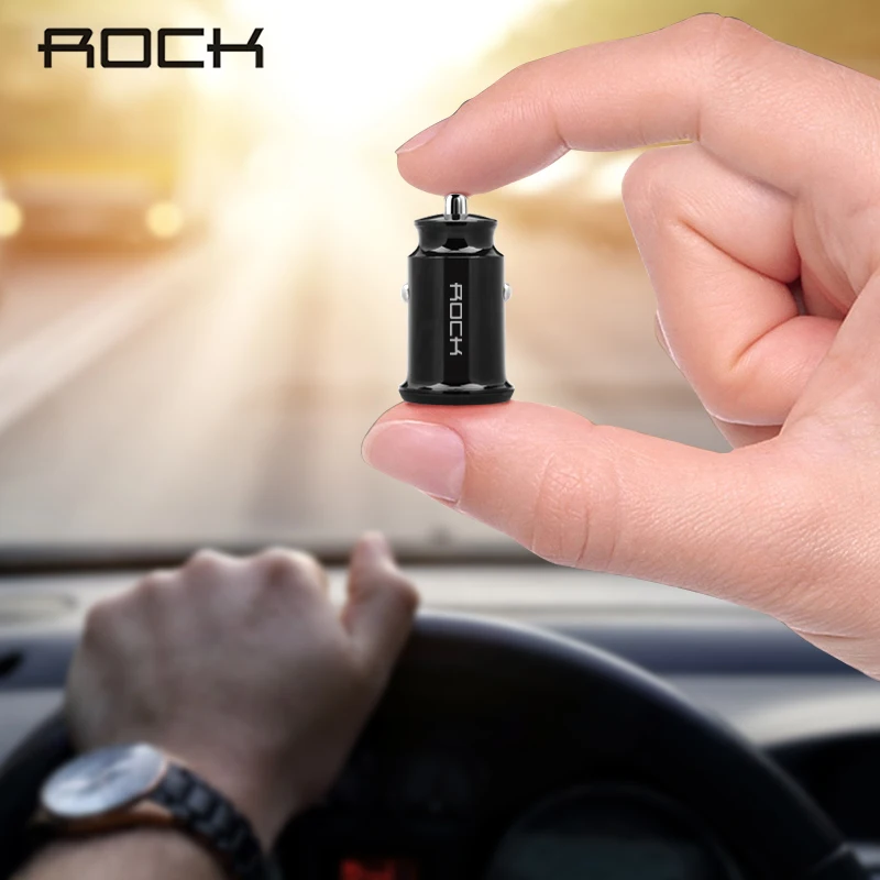 ROCK Dual USB Автомобильное зарядное устройство QC 3 0 быстрая зарядка для iPhone Samsung S8 S9 S10