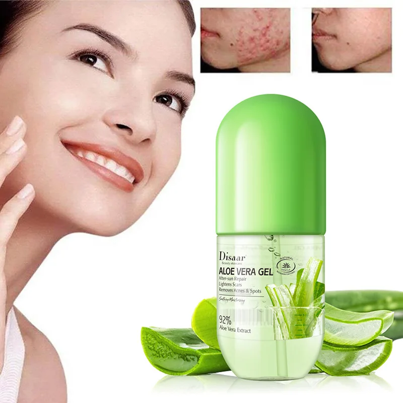 

92% Aloe Soothing Gel Aloe Vera Gel Skin Care Remove Acne Moisturizing Day Cream After Sun Lotions Aloe Gel 280ml