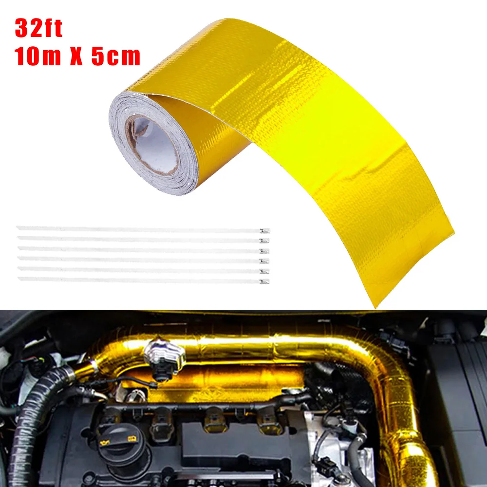 10 м x 5 см теплозащитная оберточная лента 32ft высокотемпературный рулон для