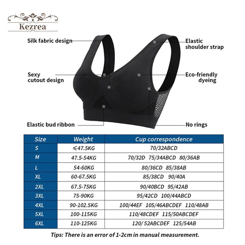 

Plus Size Sports Bras Yoga Bralette Crop Top Fitness Gym Running Sports Wear Women Underwear Push Up Brassiere Yoga Bra