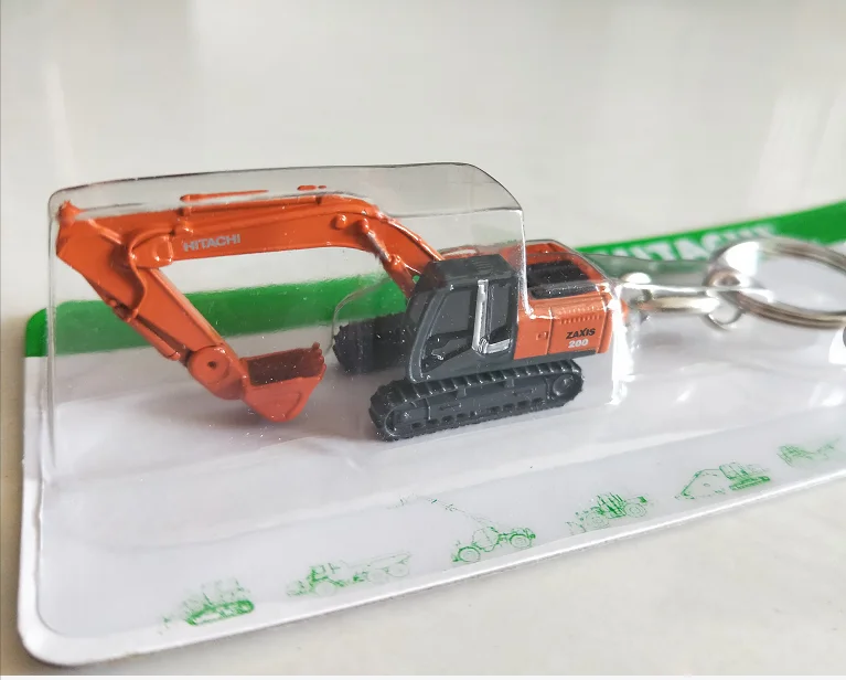 U H 1:128 Hitachi экскаваторы брелок оранжевый сплав игрушечные машинки металлические