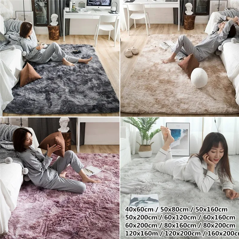 Крашеные плюшевые ковры для дома гостиной спальни Нескользящие декоративные
