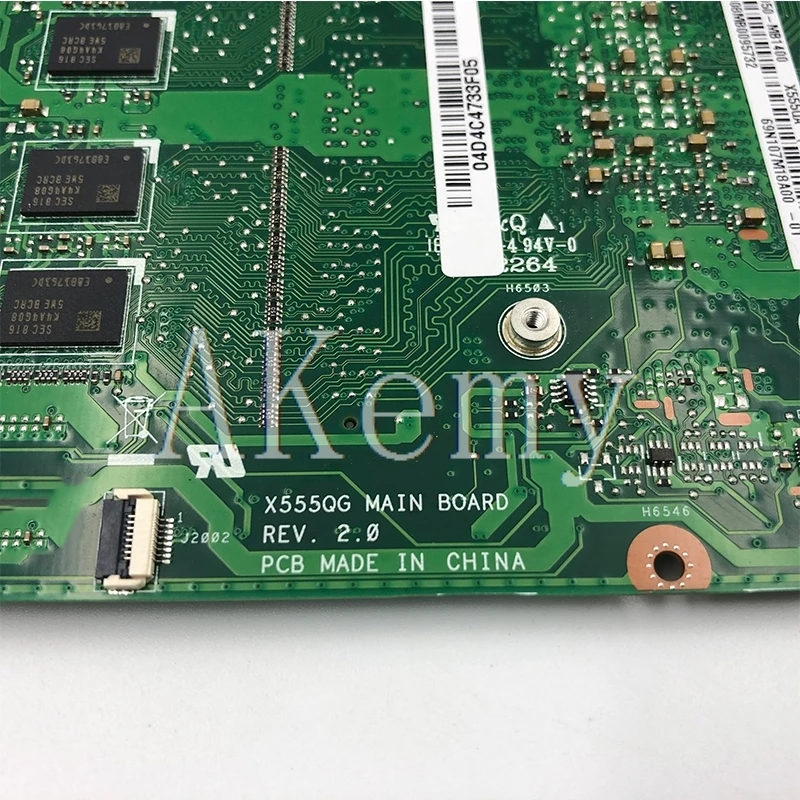 Akemy For Asus X555Q A555Q X555QG X555QA x555bp x555b Laotop Mainboard X555QA Motherboard with A10-7400U 8GB RAM
