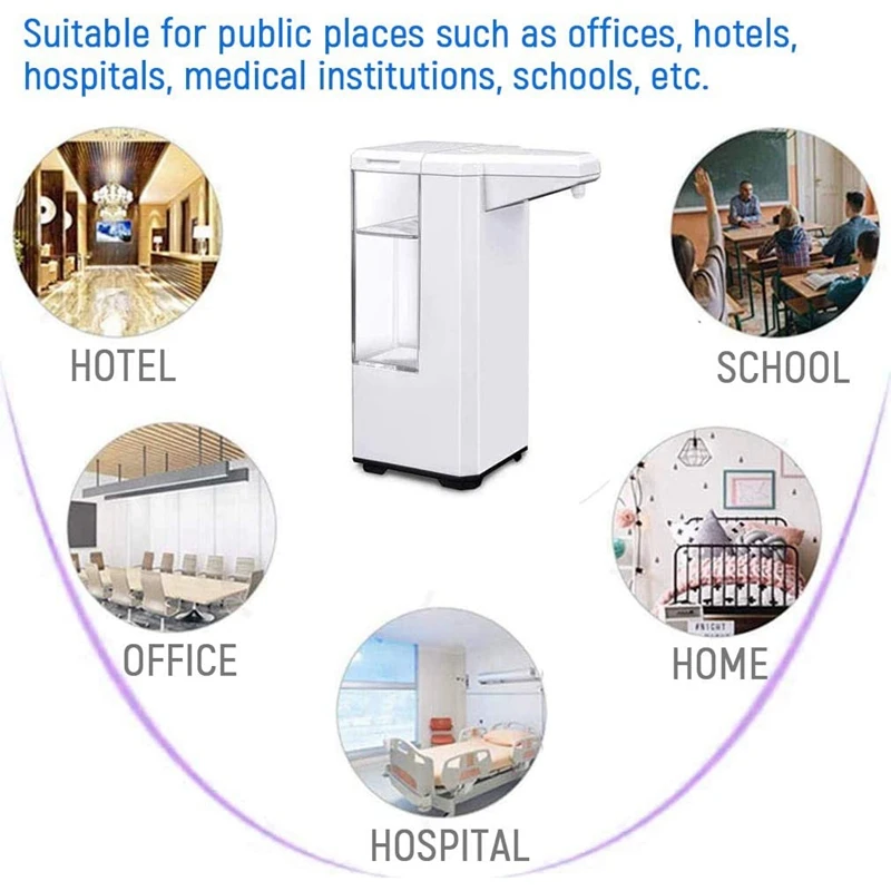 

Automatic Alcohol Dispenser Touchless Spray Machine Sensor Press Soap Dispenser 500Ml Soap Dispenser Suitable for Home