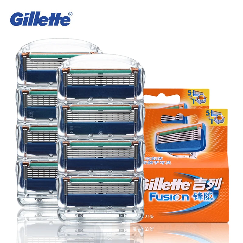 Оригинальная Мужская бритва Gillette Fusion с 5 лезвиями Сменные бритвенные лезвия