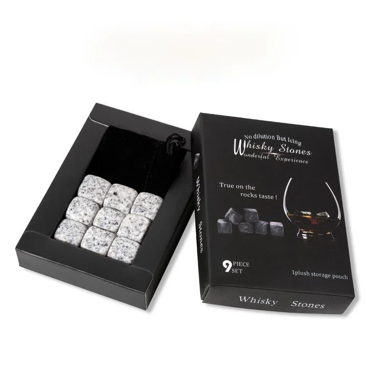 Nordic Whisky Stones Color Box 9 Pieces of Whiskey Ice Wine Stone Cooler In A |
