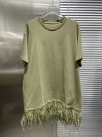 summer fashion 2021ss new women feathers loose t shirt ladies casual tops tee gdnz 5 20