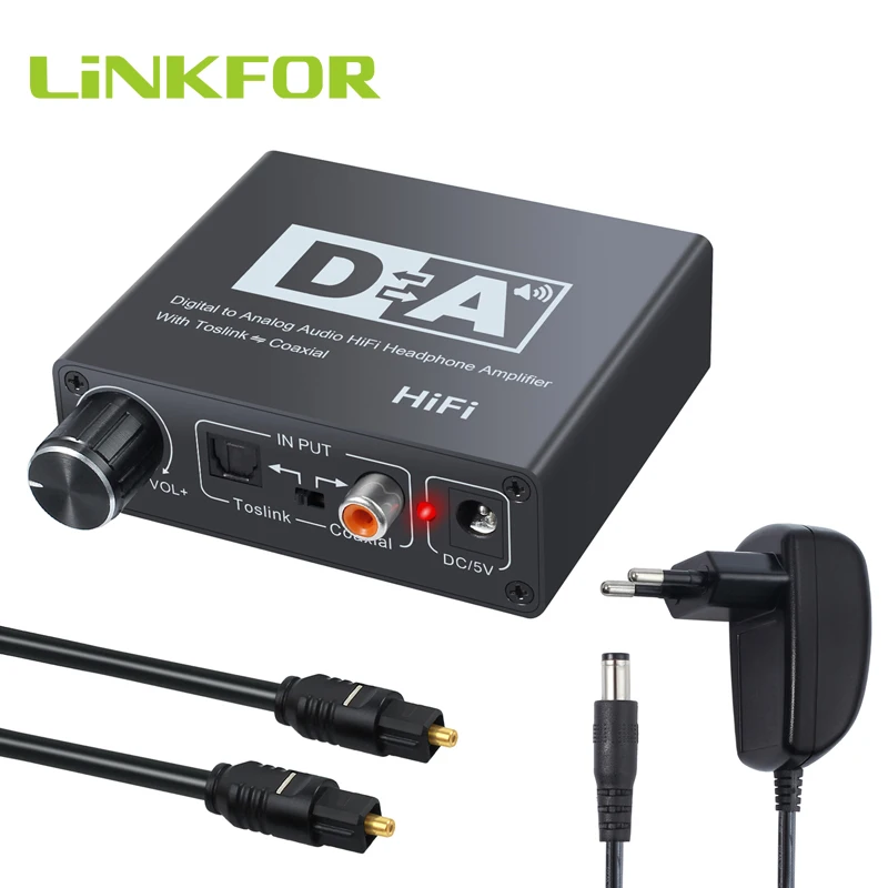 Аналоговый цифро аналоговый преобразователь LiNKFOR 192K с регулятором громкости