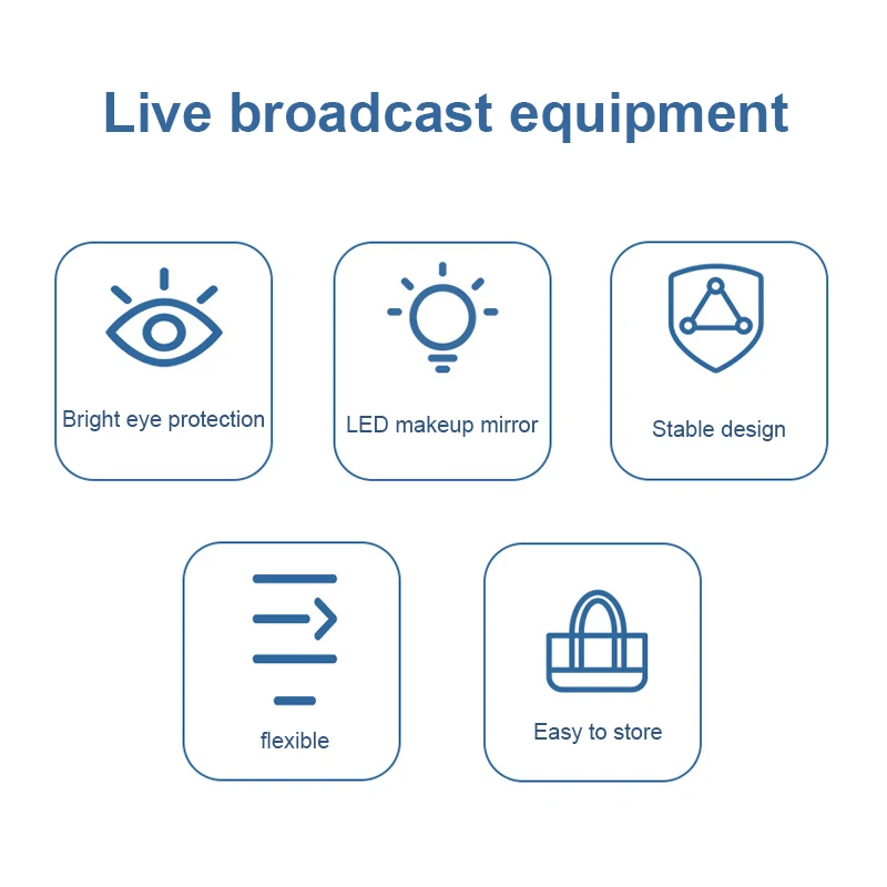 Складной светодиодный светильник мобильный телефон триколор Выдвижная высота