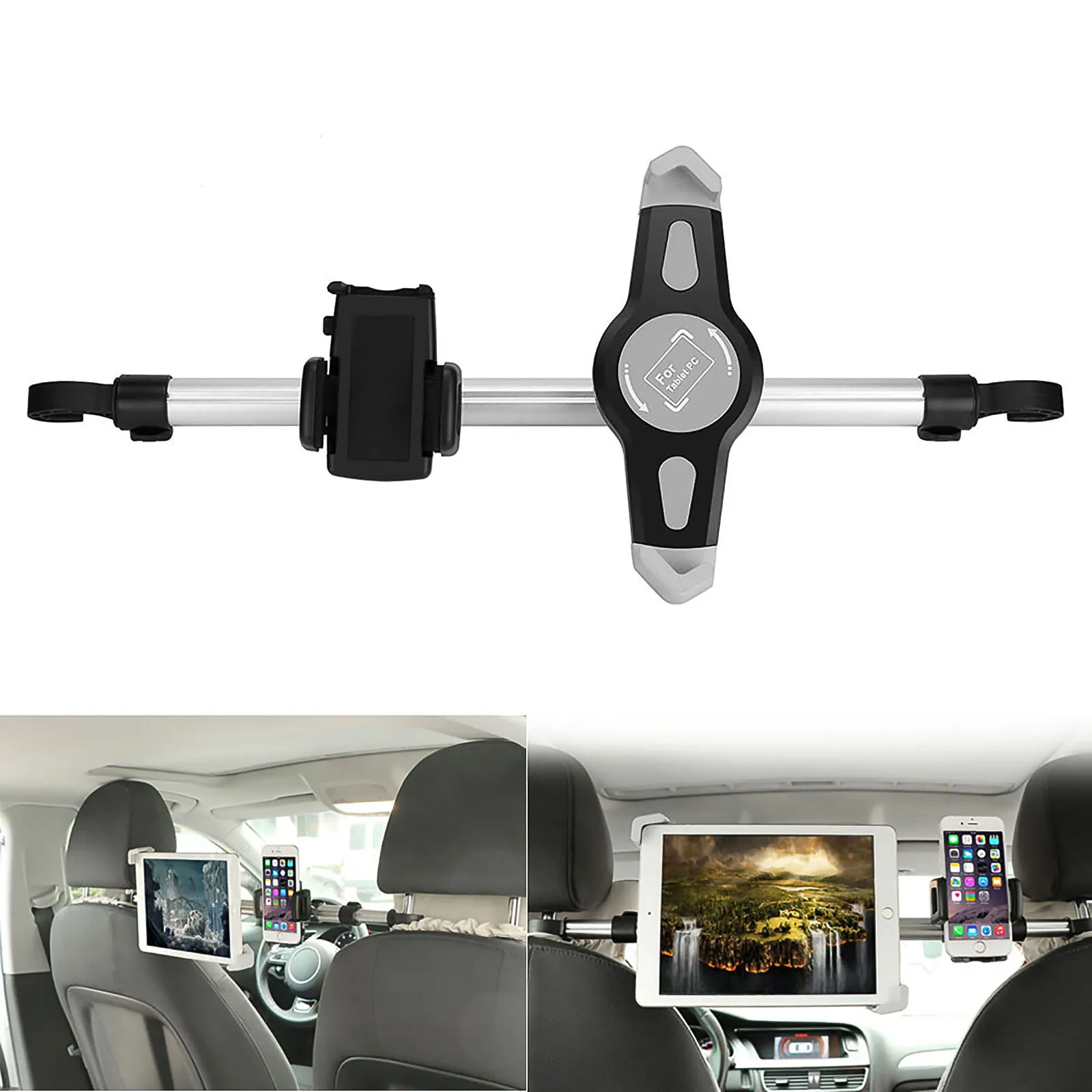 2021 new universal 360 degree adjustable car holder for tablet pcphone auto car back seat headrest mount mounting holder stand free global shipping