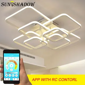 Белый и черный современный светодиодный потолочный светильник для гостиной, столовой, кухни, спальни, люстра, потолочный светильник, внутреннее освещение, светильник