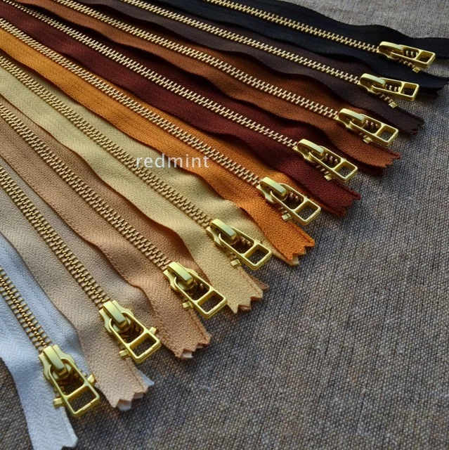 

35CM 9 color 5 gold and copper closed DADHR YKK metal zipper bag wallet clothing