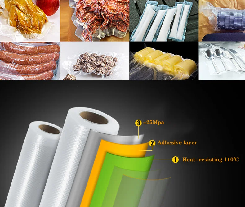 1-4 рулона/партия кухонные пакеты для вакуумного упаковщика 12 + 15 20 25 28 30 см * 500 | Дом