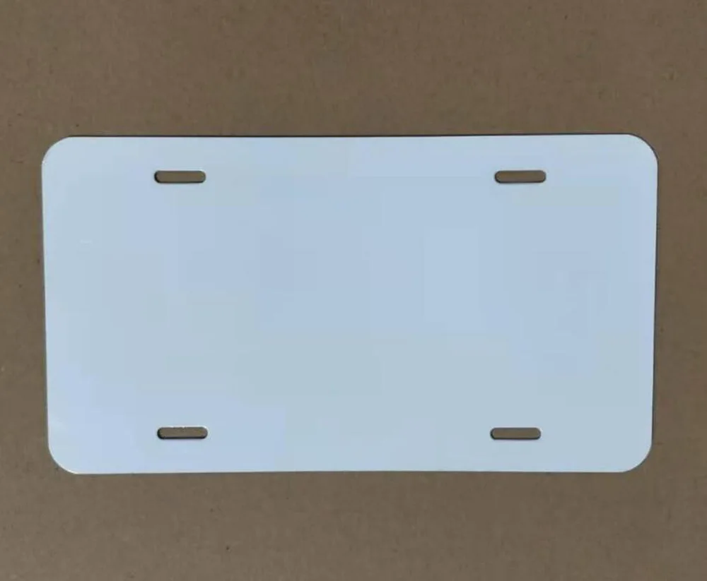 DHL50pcs/Lot Sublimation DIY White Blank Aluminum License Plate