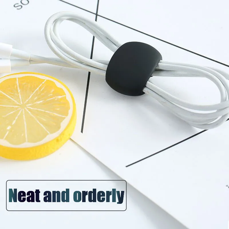 4PCS Portable Cable Clips Charger Cord Organizer Earphone Line Tidy Holder Management Winder For Office Home | Электроника