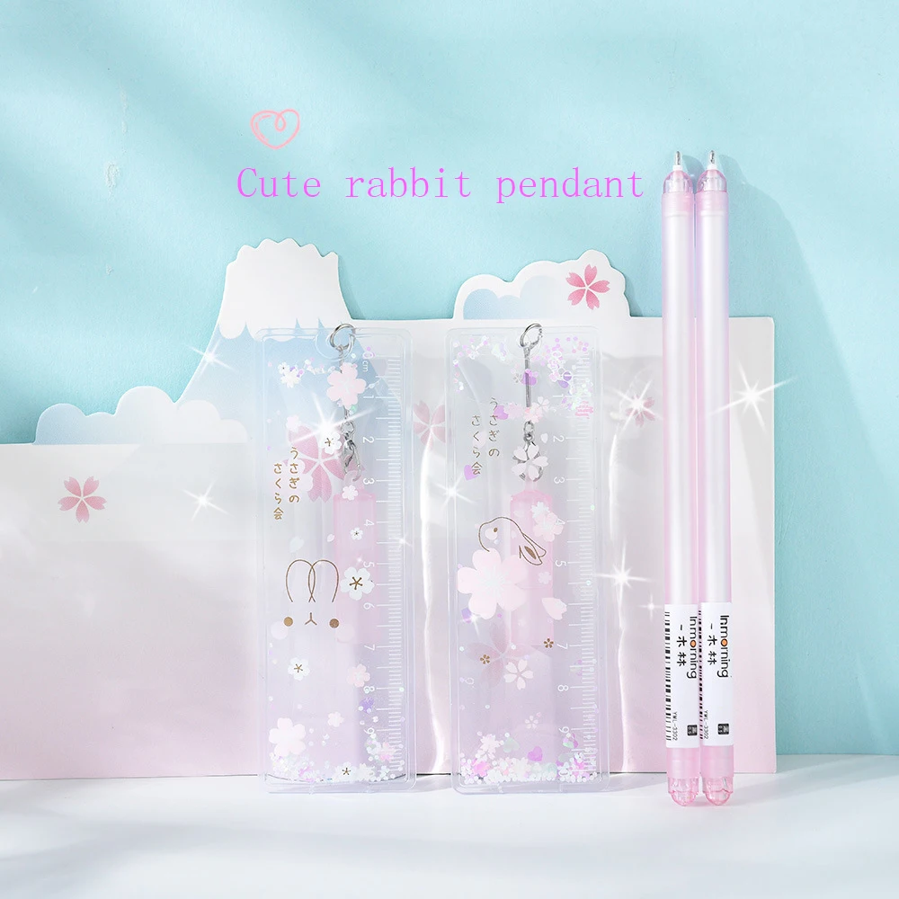 Студенческая линейка Kawaii гелевая ручка с подвеской нейтральные ручки для