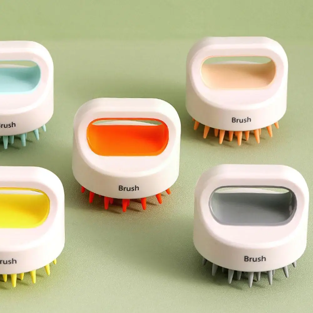 

Soft And Non-injury Hair Silicone Shampoo Brush Wet Bath Brush Dry Bath Spa Brush Non-slip Massage Brush Hair Massage And D5g1