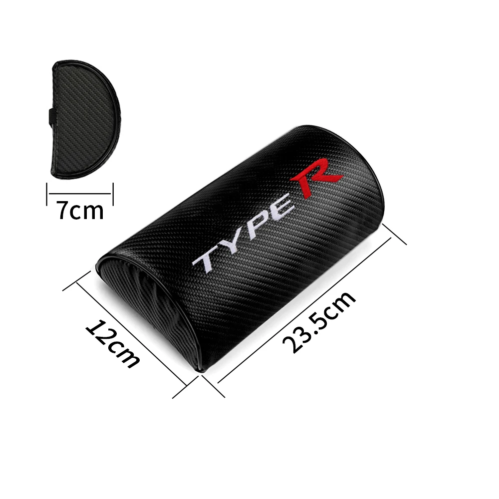 Подголовник из углеродного волокна для автомобиля Кожаная подушка сиденья и шеи