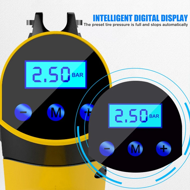barato Bomba De Ar Sem Fio 150psi, Bomba Portátil Do Inflador Do Pneu Do Compressor De Ar De 120w 25l/min Para Carros, Bicicletas, Ourdoor Inflável