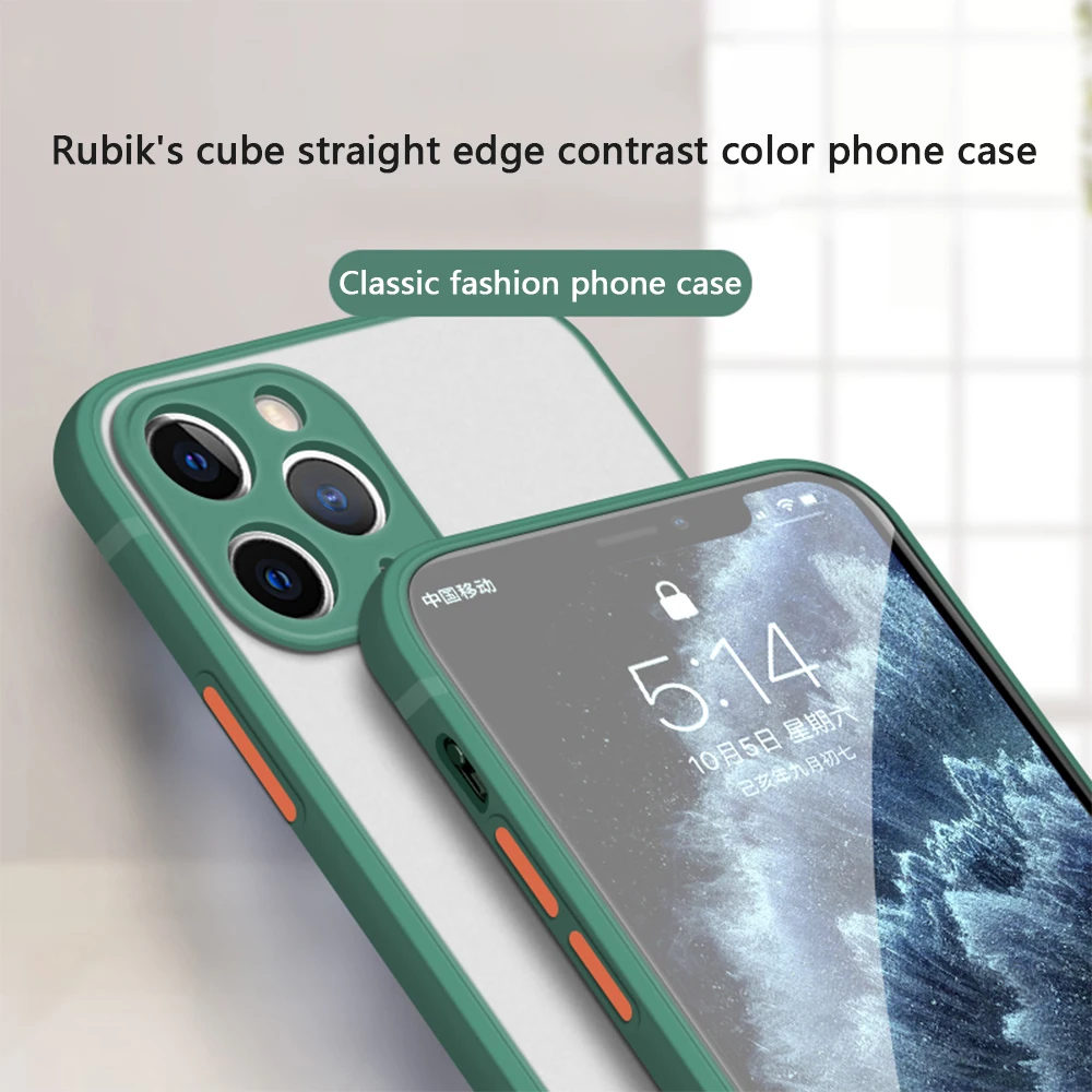 Новый квадратный ударопрочный чехол для iPhone 12 11 Pro Max SE 2020 Роскошный Матовый
