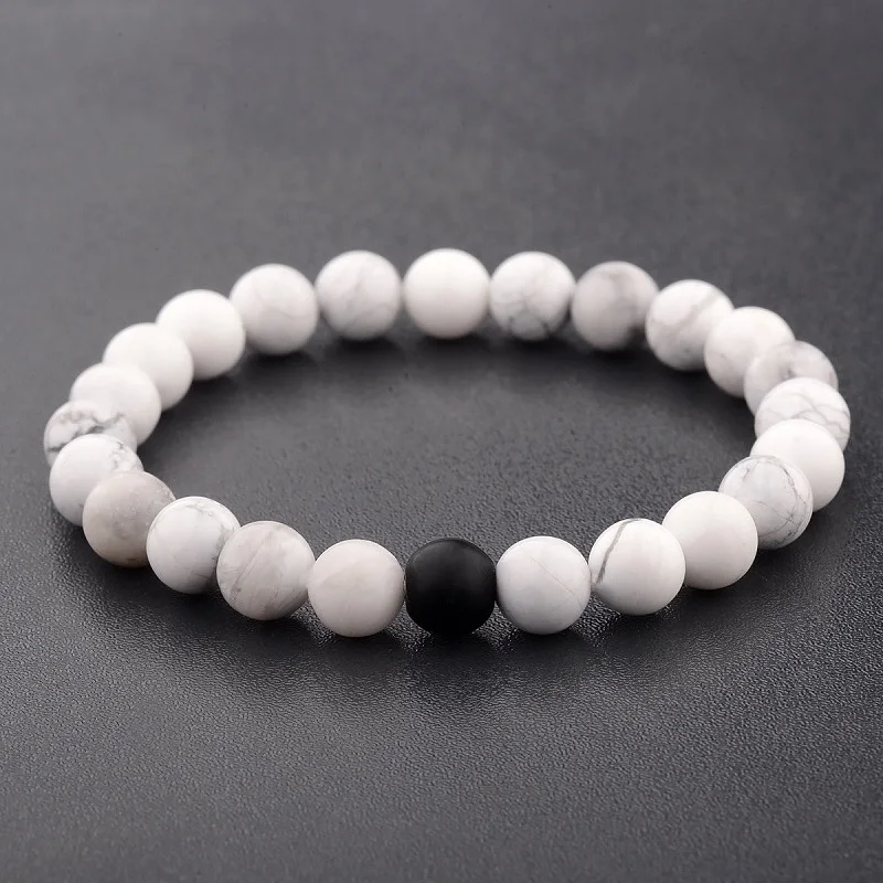 2 шт. браслет для пар влюбленных мужские и женские браслеты из натурального камня