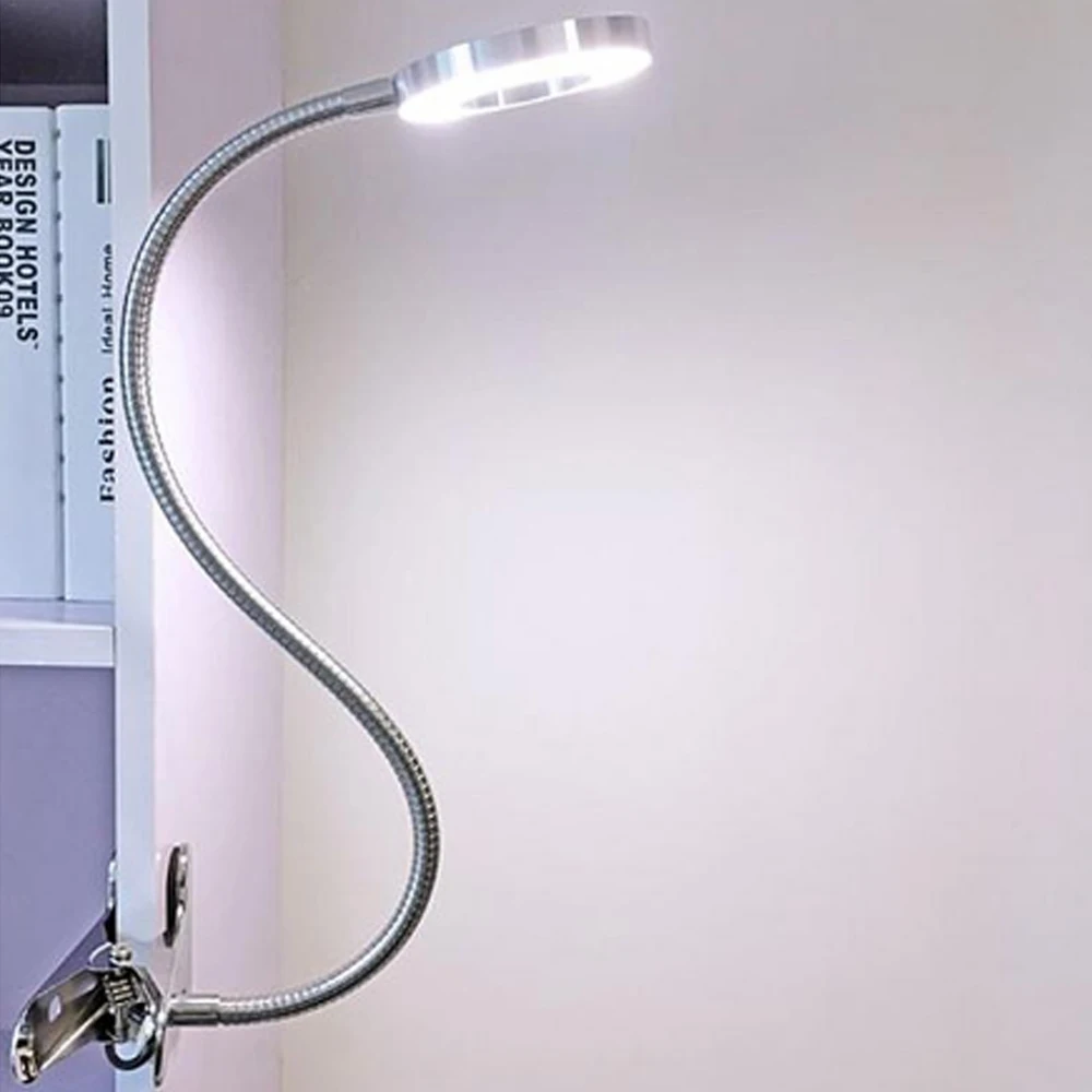 Светодиодный Портативный зажим Настольная лампа USB Перезаряжаемый с затемнением