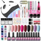 8 мл Гель-лак для ногтей комплект с 36w Светодиодный УФ лампа Электрический аппарат-дрель для маникюра питания инструмента украшение для дизайна ногтей Pro Набор для ногтей