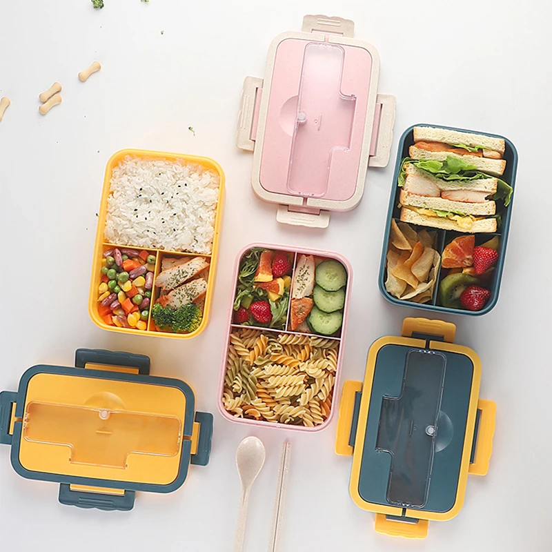 Контейнер для еды Bento в японском стиле детей контейнер из пшеничной соломы
