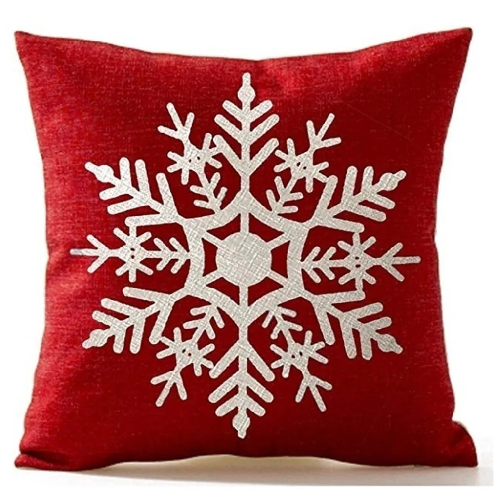 

Christmas Decoration Cushion Cover Red Home Decor Sofa Pillow Case Cover Seat Car Throw Pillowcase Christmas Decoration For Home