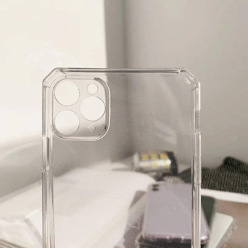 

New super anti-knock silicone phone case clear tpu cover for iphone 13 12 pro max mini 11 xsmax xr x 7 8 plus cute cover capa